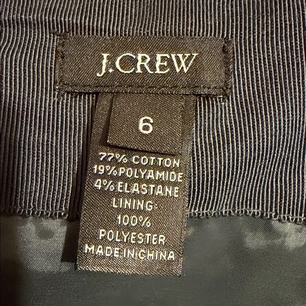 J. Crew Black and Cream Leaf Mini Skirt